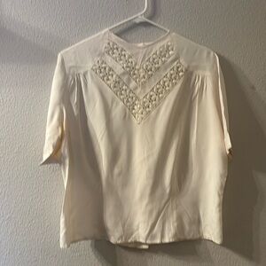 VTG Fruit of the Loom button down back blouse size small